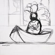 Cícero Dias, Sem título (Barco e Figuras). / Untitled (Boat and Figures). (1980-1989) by Cícero Dias