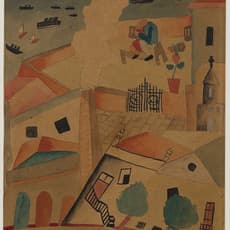 Cícero Dias, Vista do porto com Pão de Açucar (Déc 1920) by Cícero Dias