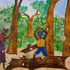 Sénèque Obin, Woodcutters (1950-1960) by Sénèque Obin