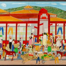 Sénèque Obin, Marché Cluny - Market at Cap-Haitien - Haitian Street Art (ca. 1959) by Sénèque Obin