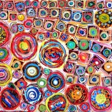 Pacita Abad, Crocodile rock (2003) by Pacita Abad