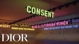 Artist Claire Fontaine on the Dior Autumn-Winter 2020-2021 Set